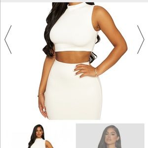 White naked wardrobe sleeveless crop top